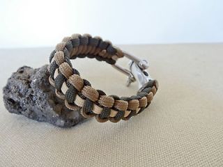 Athletic Inspired Paracord Survival Bracelet with Adjustable Shackle