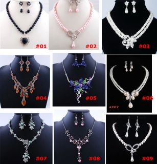   Style Necklace Set Choker Dangle Pendant Ladys Jewelry Set For Party
