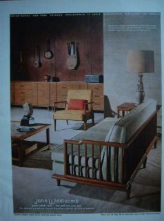 1941 Vintage John Widdicomb Mid Century Modern Furniture Color Ad