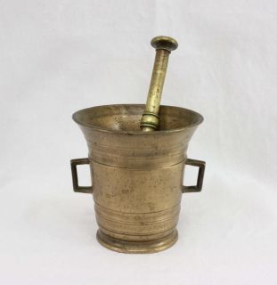 mortar and pestle brass in Antiques