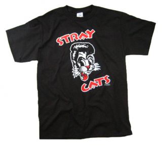 Stray Cats Brian Setzer Rockabilly T Shirt Black
