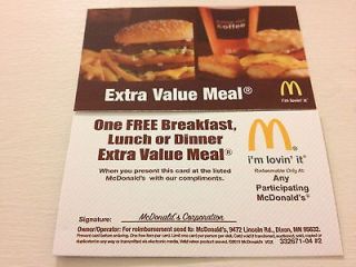   COUPONS VALUE MEALS NO PURCHASE BIG MAC NUGGET CHICKEN ANGUS BREAKFAST