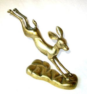 Brass Bambi Deer Statue or Ornament   24 cm long