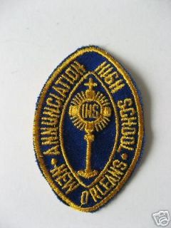 ANNUNCIATION High School NEW ORLEANS vintage PATCH 50s