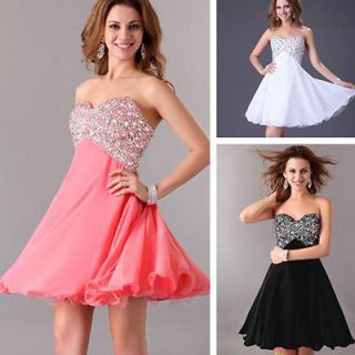 Black/White/Pi​nk Homecoming Bridesmaids Short MINI Prom Party Ball 