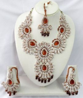   Bridal Kundan Diamante Necklace Set Fashion Jewelry ECL A045W