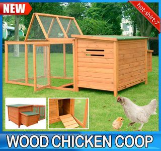   listed New Wooden Chicken Coop Hen House Cage Bunny Small Pet Animal