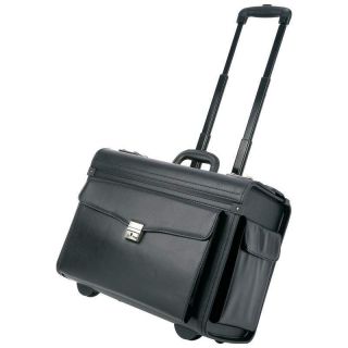 Black 19 Sample Pilot Portfolio Briefcase Business Case with Trolley 