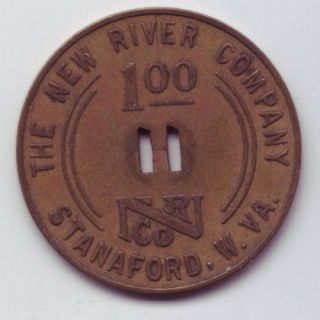 The New River Company   Stanaford West Virginia   1 dollar coal scrip 