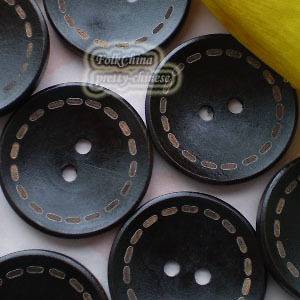 Dark Brown Ring 2 Hole Wood Buttons Sewing Scrapbooking 15mm,20mm,30mm 