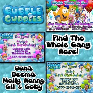 Bubble Guppies Invitations 12 Card Pack 4x6 Optional Envelopes or You 