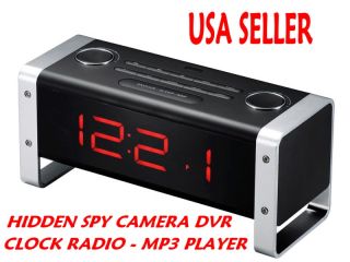 Clock Radio AC Powered Color Hidden Spy Camera Video Recorder DVR 