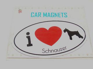   Car Magnet I Love Schnauzer Pug Boxer Pit Bull Fridge Filing Cabnet