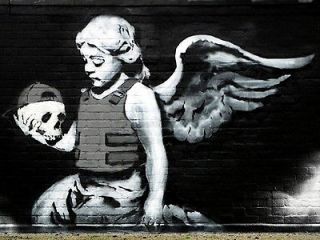 D8199 Kid Skull Bulletproof Vest Banksy Graffiti Street Art 32x24 