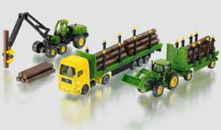   SIKU Forestry Gift Set Truck Tractor Harvester Logs 187 Diecast
