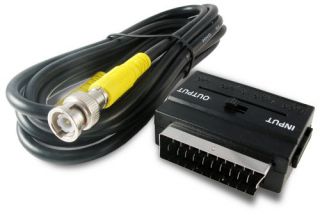 CCTV DVR BNC Cable to TV SCART Socket   DVR to TV Cable