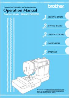 BROTHER SE 400 Embroidery and Sewing Machine Owners MANUAL ON CD