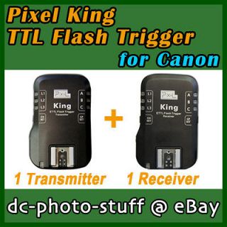 Pixel KING TTL E TTL Wireless Flash Trigger Set for Canon 1D 1DX 1Ds