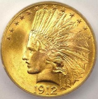 1912 Indian Gold Eagle $10   ICG MS64   Rare Gem Uncirculated Coin