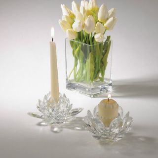 crystal lotus candle holders