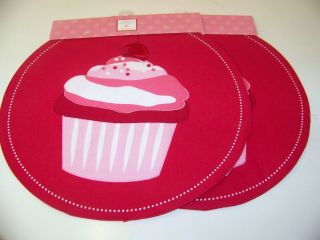 CUPCAKE 2  PLACE MATS NEW WITH TAGS APPROX.15 INCHES WIDE MATCHES THE 
