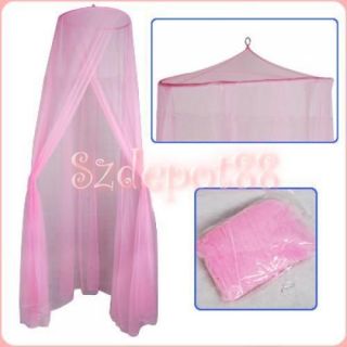 Pink Girls Fairy Mesh Curtain Mosquito Net Bed Canopy