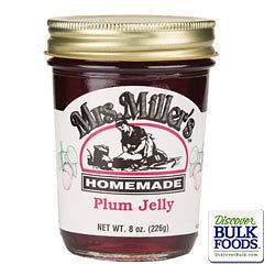 Mrs Millers Authentic Amish Homemade Plum Jelly (4) 8 oz Jars