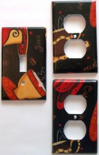 Coffee Java Espresso Cappuccino Kitchen Light Switch Outlet Wall Decor 
