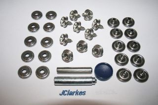   Cover/Canopy Fittings   Snap fastener stainless canvas to screw kit