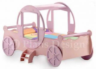Princess Cinderella Carriage Twin Bed Woodworking Project Plans, Do It 