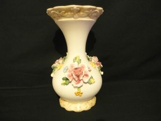 Vintage Capodimonte flower VASE porcelain ITALY