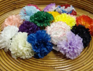 100 Carnation 5 Artificial Silk Flower Picks   Available in Multiple 