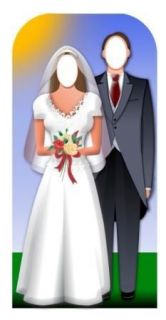 WEDDING COUPLE STAND IN LIFESIZE CARDBOARD CUTOUT