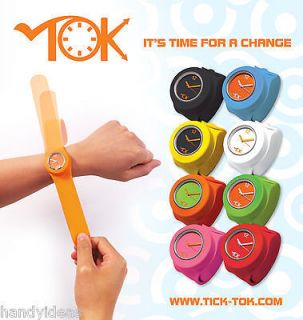   TOK SLAP BANDZ WATCHES Original Snap on Wrist Band Watch 8 Colours