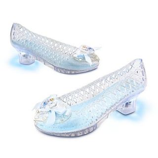 NWT  CINDERELLA CLEAR GLASS SLIPPERS LIGHT UP SHOES 2012 