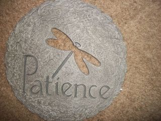 NEW NO BOX~ROUND STEPPING STONE/ WALL PLAQUE SIGN 12~ DRAGONFLY 