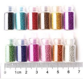 small DIY Caviar Nails Art 12 color Manicures or Pedicures Nail Art 