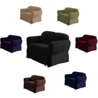   Micro Suede New Sofa Loveseat Arm Chair Slip Cover Couch 7 Colors