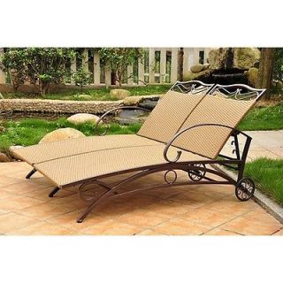 Valencia Outdoor Wicker Multi Position Double Chaise Lounge 4111 DBL