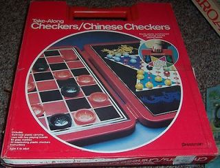 Take Along Checkers/Chinese Checkers NIP 6 Adult Pressman 1981 #6653 