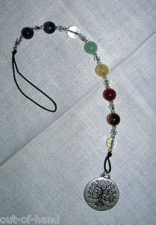 Chakra Meditation Beads/Pendulum   Gemstones, Sterling Tree of Life 