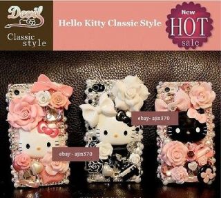 New Bling Hello Kitty Classic Style DIY Cell Phone I Phone 4S Case 