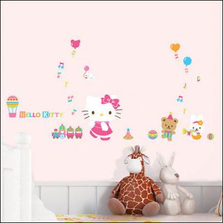 HELLO KITTY & TOYS KIDS ROOM Adhesive Removable Wall Decor Accents 