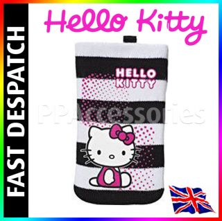 Hello Kitty Striped MicroFibre Cleaning Phone Sock for Samsung Galaxy 