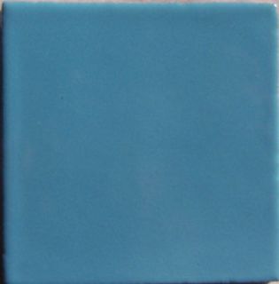 90 ★ Mexican Ceramic Tile 4 SOLID TURQUOISE COLOR S024