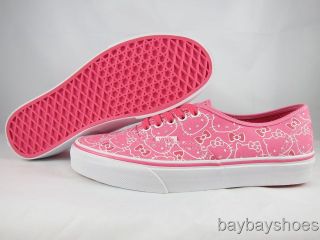 VANS AUTHENTIC HELLO KITTY PINK/TRUE WHITE CLASSIC SKATE MENS ALL 