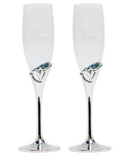 personalized champagne flutes in Glassware
