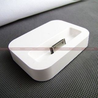 White New Dock Desktop Station Power Sync Cradle Charger For iPhone 4 
