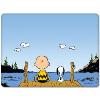 Snoopy and Charlie Brown fishing bumper sticker 5x 4