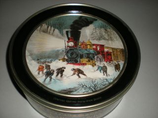   Limited Holiday Ed.1996 Currier & Ives 10 Dia. Christmas Tin #2